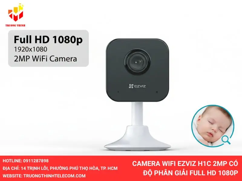 Camera wifi Ezviz H1C 2MP có độ phân giải Full HD 1080p