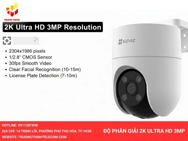 Độ phân giải 2K Ultra HD 3MP