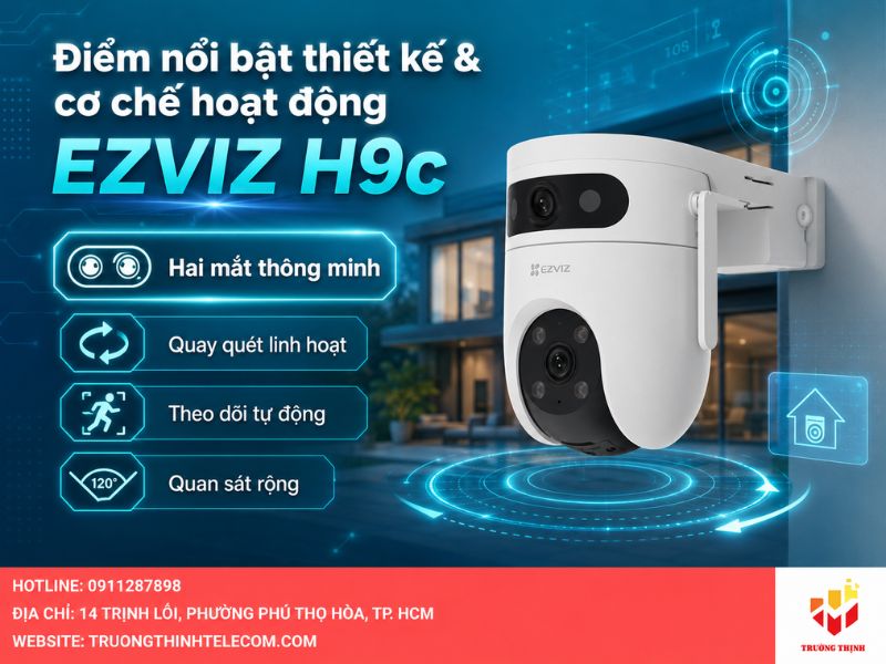 Những điểm nổi bật về thiết kế và cơ chế hoạt động của EZVIZ H9C