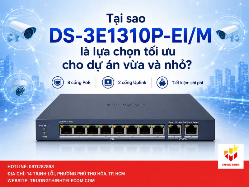 Tại sao DS-3E1310P-EI/M là lựa chọn tối ưu cho các dự án vừa và nhỏ?