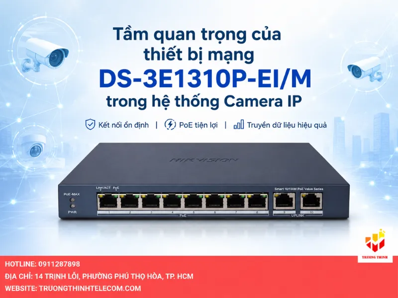 Tầm quan trọng của thiết bị mạng DS-3E1310P-EI/M trong hệ thống Camera IP