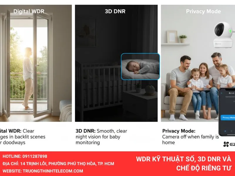 WDR kỹ thuật số, 3D DNR và chế độ riêng tư