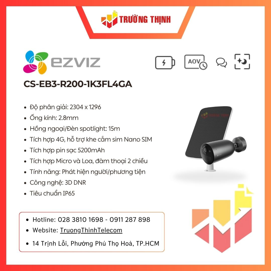Ezviz CS-EB3-R200-1K3FL4GA