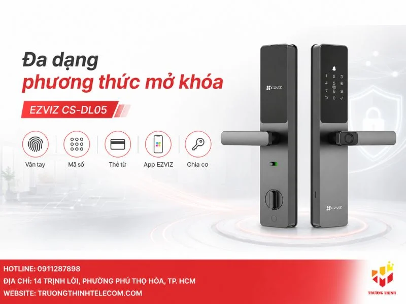 Đa dạng phương thức mở khóa trên EZVIZ CS-DL05