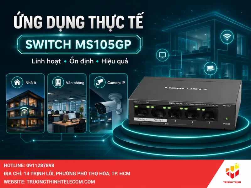 Ứng dụng thực tế của Switch MS105GP trong đời sống
