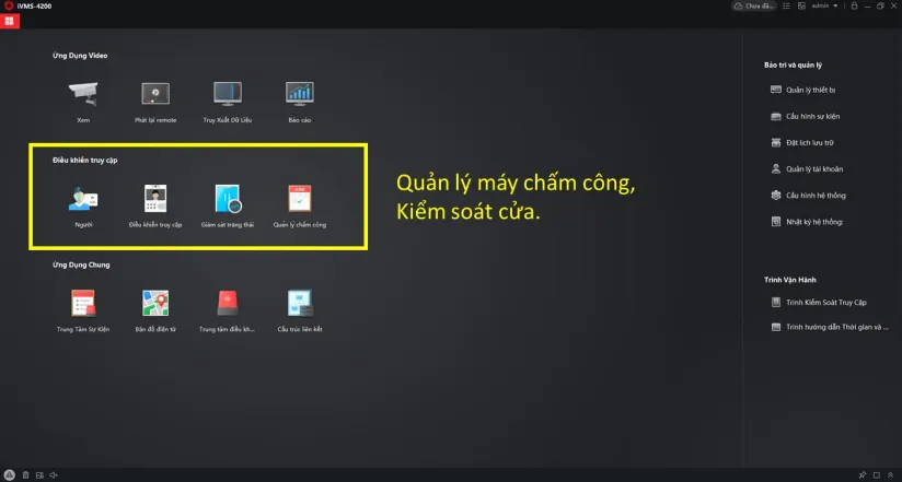 cài đặt máy chấm công hikvision