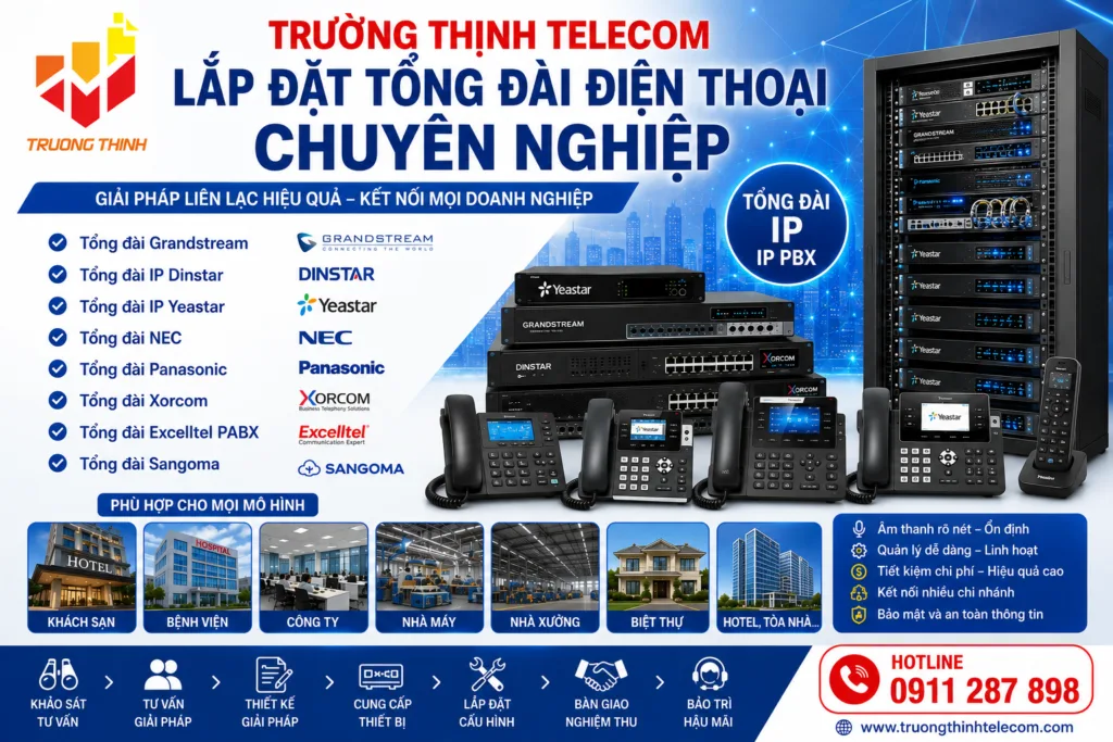 Lắp đặt tổng đài điện thoại nội