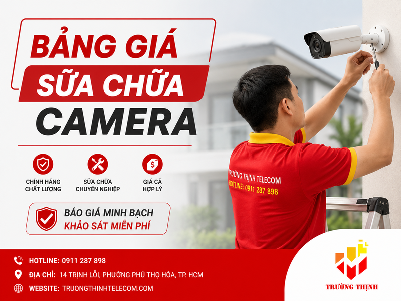 Bảng giá sửa chữa camera