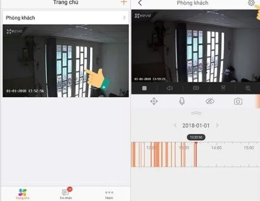 Chọn camera cần chỉnh