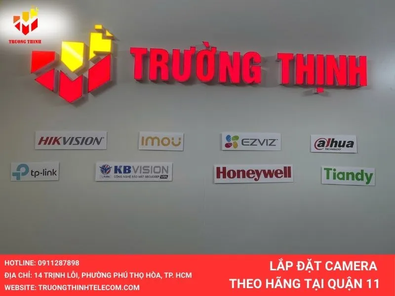 Lắp đặt camera theo hãng nhiều thương hiệu khác nhau