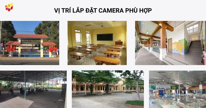 Vị trí lắp đặt camera quản lý trường học