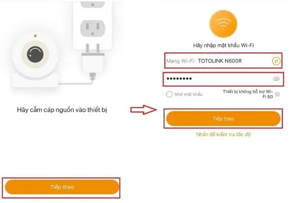 Nhập mật khẩu Wifi