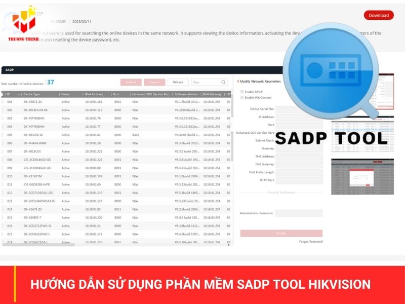 Hướng dẫn sử dụng phần mềm SADP Tool Hikvision