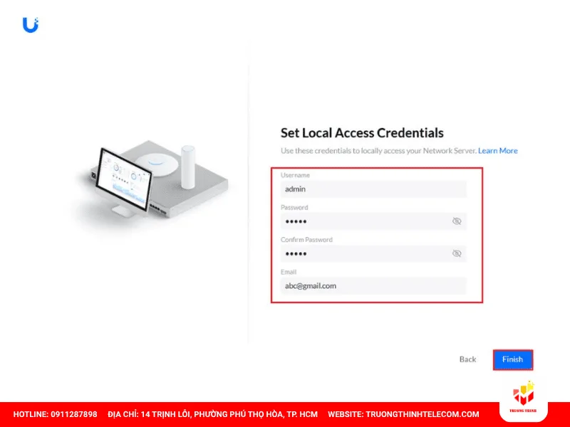 Khởi tạo thông tin đăng nhập Controller