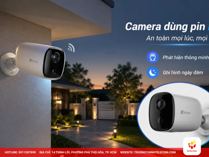 Lắp đặt camera dùng Pin sạc (Battery Camera)