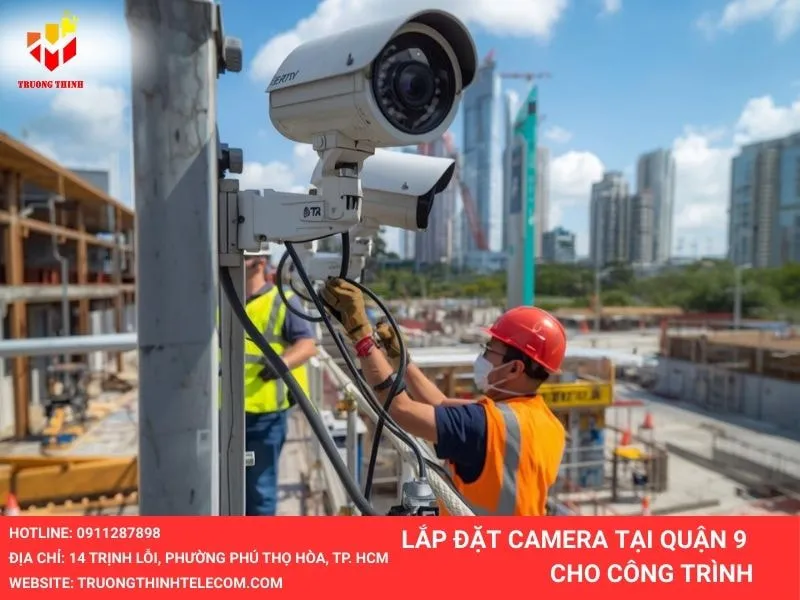 Lắp đặt camera giám sát cho công trình xây dựng ở quận 9