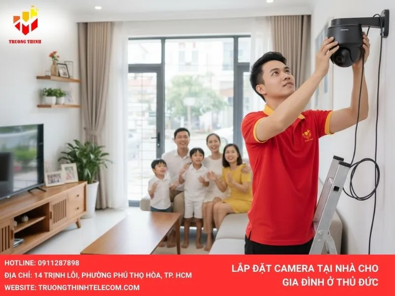 Lắp đặt camera tại nhà cho gia đình Thủ Đức