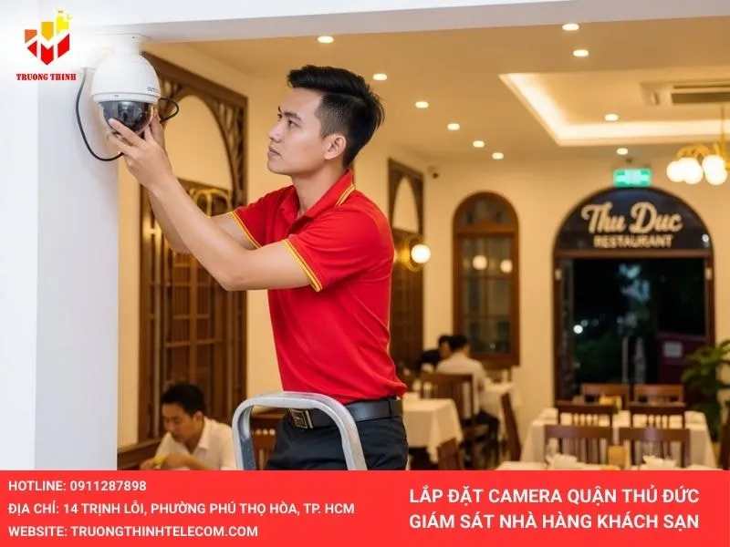 Lắp đặt camera tại nhà hàng khách sạn ở Thủ Đức