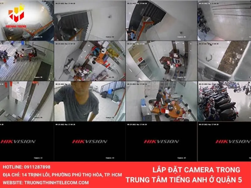 Lắp đặt camera trong trung tâm tiếng anh ở quận 5