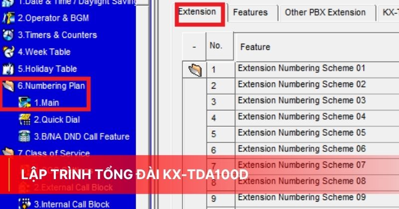 Lập trình tổng đài KX-TDA100D