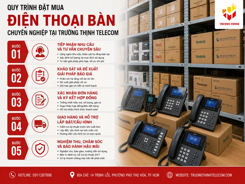 Quy trình đặt mua điện thoại bàn chuyên nghiệp tại Trường Thịnh Telecom