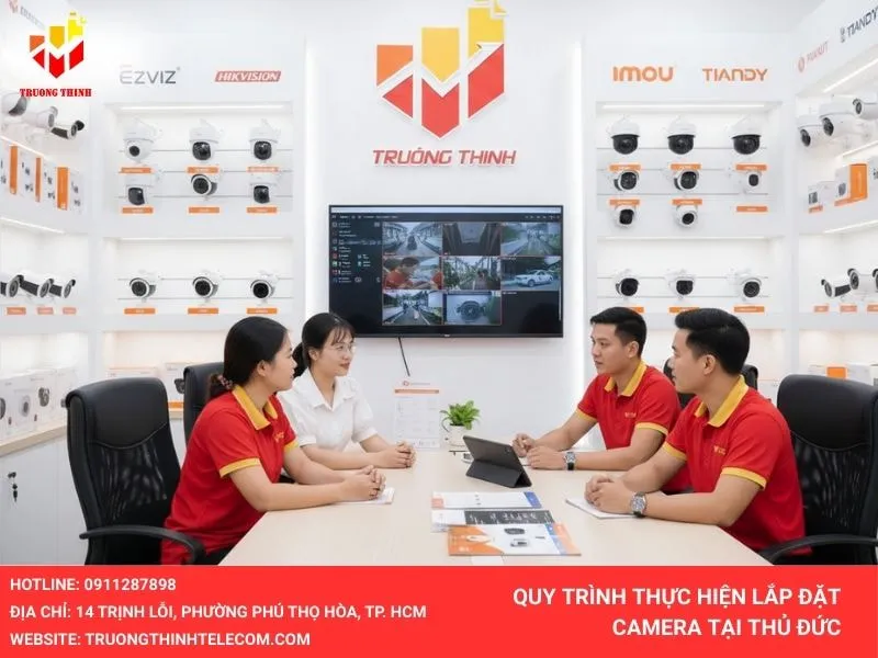 Quy trình lắp camera Thủ Đức của Trường Thịnh Telecom