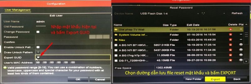 Chọn vị trí lưu trong USB