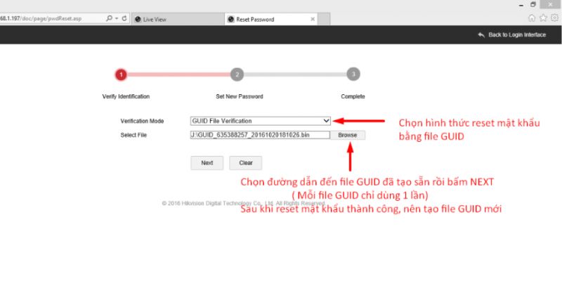 Chọn cách thức để reset mật khẩu