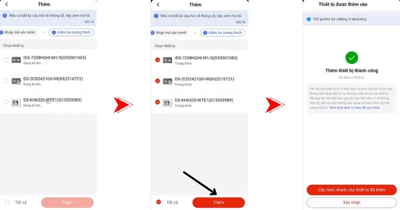 Thêm Thiết Bị Hàng Loạt Trên ứng dụng Hik-Partner Pro thành công