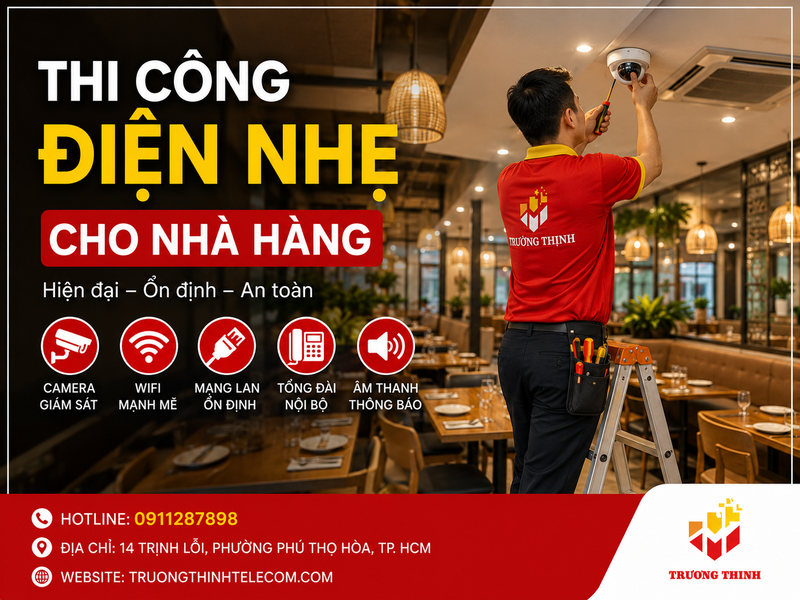 Thi Công Điện Nhẹ Cho Nhà hàng