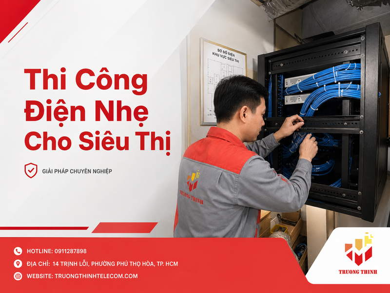 Thi Công Điện Nhẹ Cho Siêu Thị