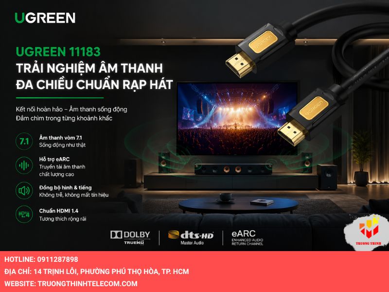 Ugreen 11183 với trải nghiệm âm thanh đa chiều chuẩn rạp hát