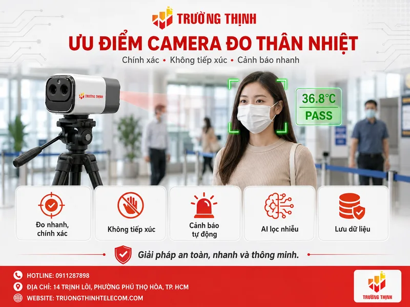 Ưu điểm nổi bật của giải pháp camera đo thân nhiệt con người