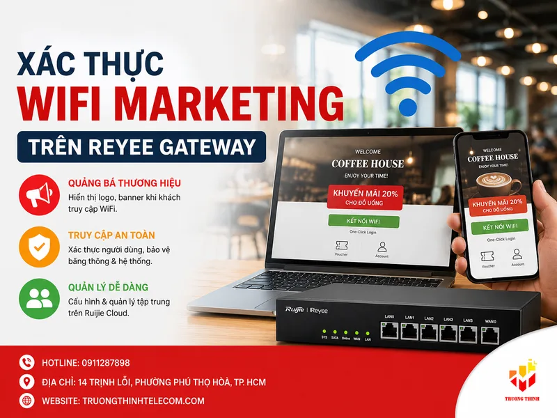 Xác Thực Wifi marketing Trên Reyee Gateway