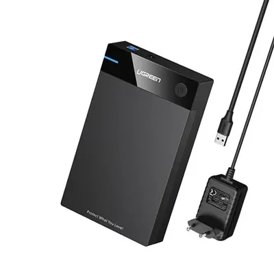 Thiết bị đựng ổ cứng 3.5 inch, dùng để kết nối ổ cứng sata với máy tính qua cổng usb, kèm dây cáp Ugreen 50423