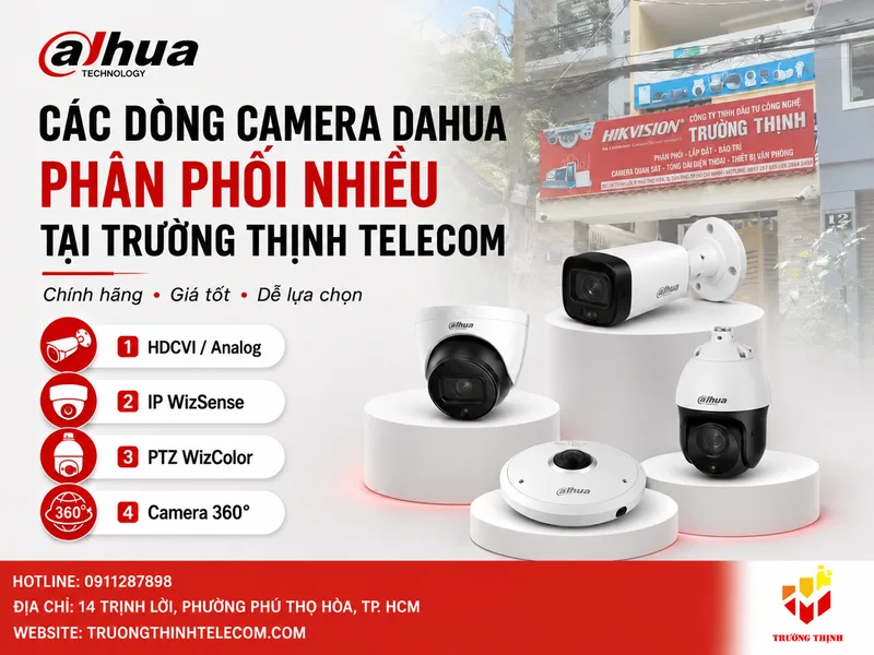Những dòng sản phẩm phân phối camera Dahua bán chạy tại Trường Thịnh Telecom