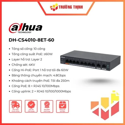 Đầu ghi Dahua DH-CS4010-8ET-60