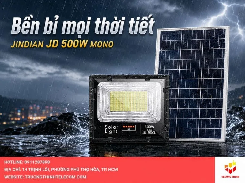 Độ bền và khả năng chống chịu thời tiết của đèn JINDIAN JD 500W MONO