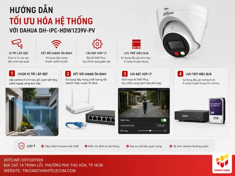 Hướng dẫn tối ưu hóa hệ thống với Dahua DH-IPC-HDW1239V-PV