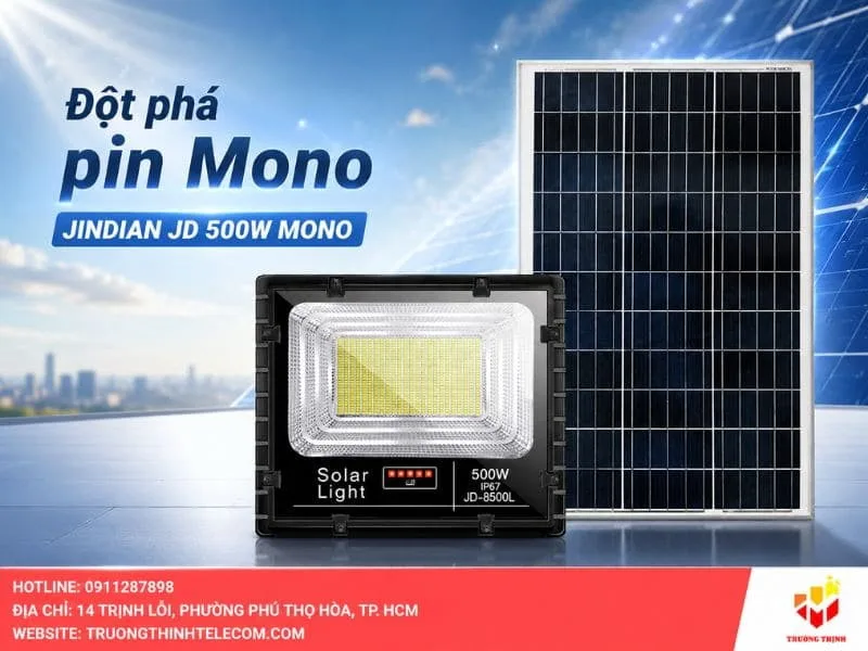 Sự đột phá từ công nghệ tấm pin Mono trên JINDIAN JD 500W MONO