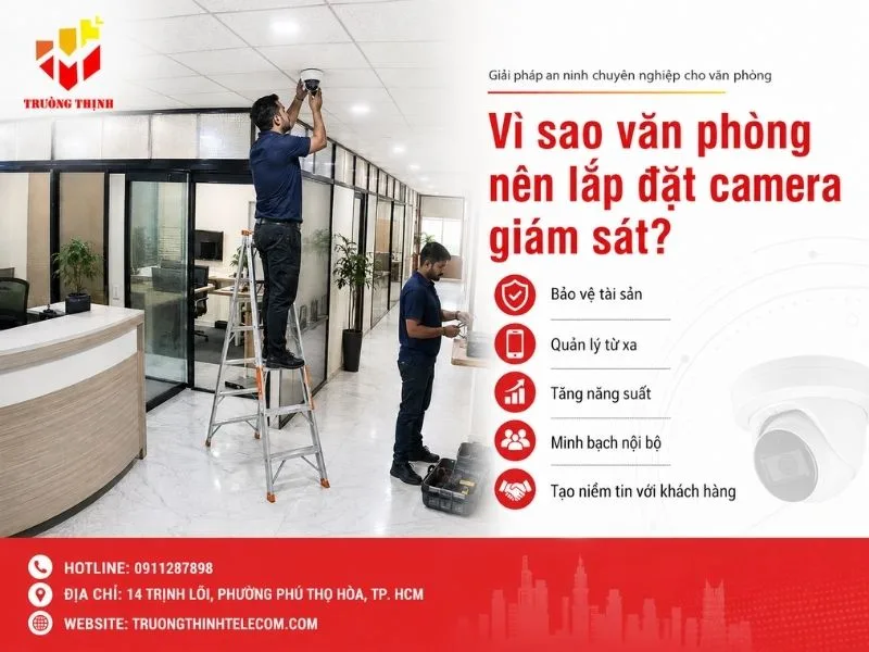 Vì sao văn phòng nên lắp đặt camera giám sát?