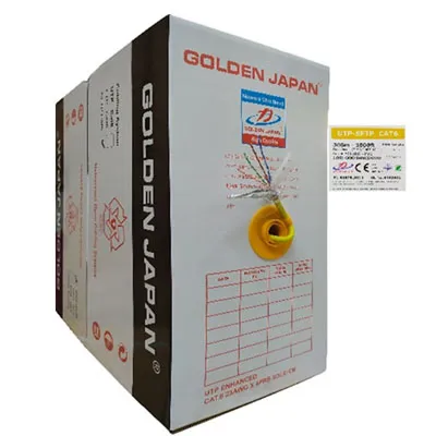 CÁP MẠNG GOLDEN JAPAN 4 PAIR SFTP CAT 6 ( Màu vàng )