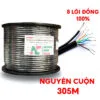 Cáp mạng Hideki UTP 5e BC 305m (8 lỗi đồng, đen, Vỏ PE)