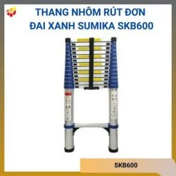 Thang nhôm rút đơn đai xanh Sumika SKB600