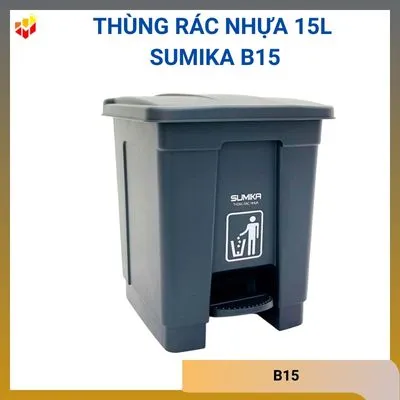 Thùng rác nhựa 15L Sumika B15
