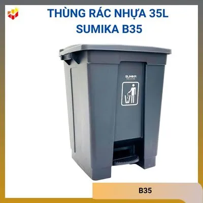 Thùng rác nhựa 35L Sumika B35