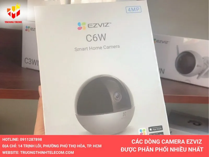 Các dòng Camera Ezviz được phân phối nhiều nhất