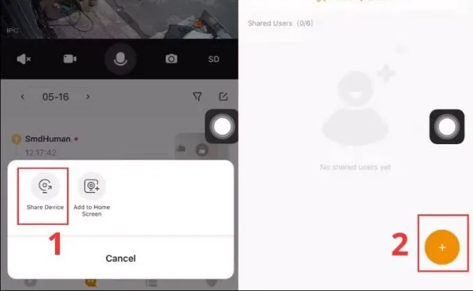 Chọn Share Device