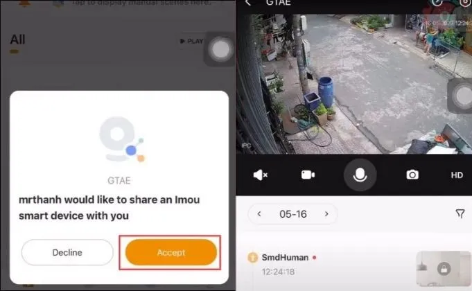 Nhấn Accept