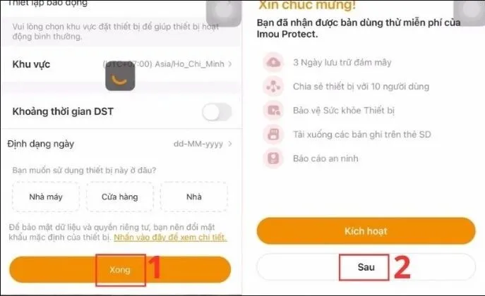Cài đặt camera imou trên điện thoại thành công